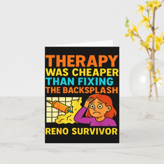 Funny Renovation Remodeling Diy Construction New H カード (黄色い花)