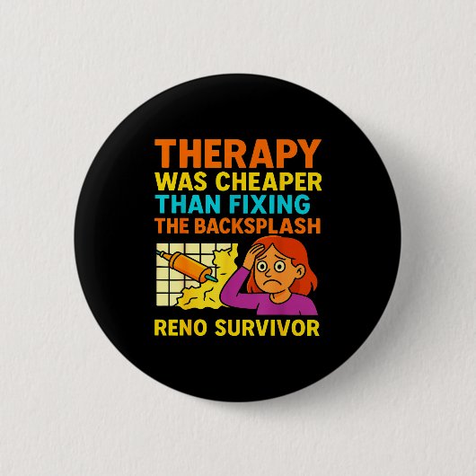 Funny Renovation Remodeling Diy Construction New H 缶バッジ (正面)