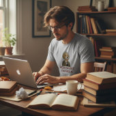 Funny "Resident Genius" Dog Einstein Parody トライブレンドTシャツ