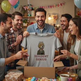 Funny "Resident Genius" Dog Einstein Parody トライブレンドTシャツ