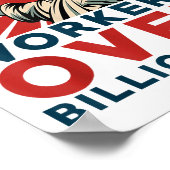 Funny Resist Anti Billionaire Workers Over Billion ポスター (角)