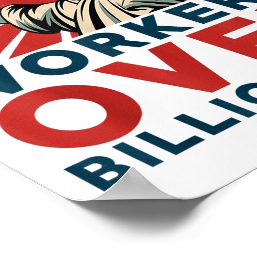 Funny Resist Anti Billionaire Workers Over Billion ポスター (角)