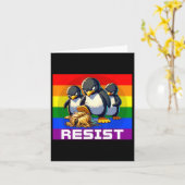 Funny Resist Tariffs Protest Groovy Men Women 4th カード (黄色い花)