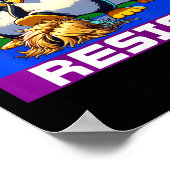 Funny Resist Tariffs Protest Groovy Men Women 4th  ポスター (角)