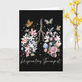 Funny Respiratory Therapist Therapy Lung Happy Eas カード (黄色い花)
