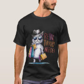 Funny "Retail Therapy Needed" Shopping Cat 🛍️🕶️ Tシャツ (正面)