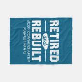 Funny Retired And Rebuilt Bone Hip Knee Surgery  フリースブランケット (正面(横))