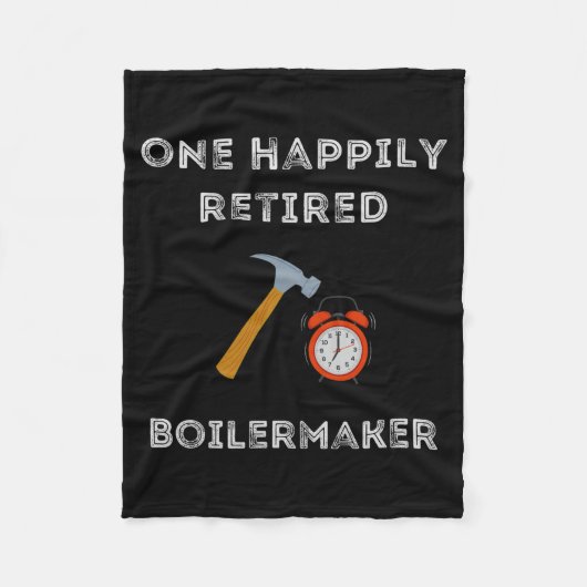 Funny Retired Boilermaker Early Retirement Party C フリースブランケット (正面)