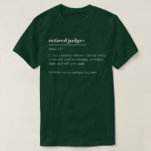 Funny Retired Dictionary Definition Judge Tシャツ (デザイン正面)