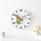 Funny Retired Doctor Gardening Garden Hose ラージ壁時計 (ホーム)