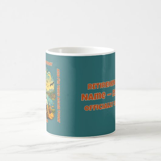 Funny Retired Duck Personalized Retirement Gift コーヒーマグカップ (中央)