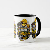 Funny Retired Electrician Mug マグカップ (正面右)