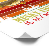 Funny Retired Firefighter New Job Musky Fishing  ポスター (角)