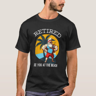 Funny Retired Gnome Retro Buff Gnome The Beach Dad Tシャツ