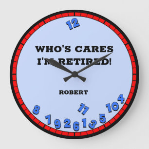 Funny Retired Novelty Large Clock ラージ壁時計