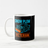 Funny Retired Snow Plow Veteran Winter Clearing Hu コーヒーマグカップ (左)