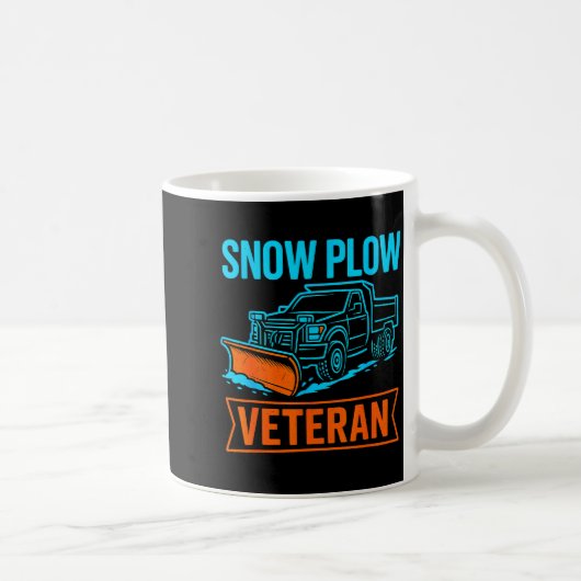 Funny Retired Snow Plow Veteran Winter Clearing Hu コーヒーマグカップ (右)