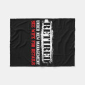 Funny Retired Under New Management See Wife For De フリースブランケット (正面(横))