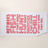 funny retiree ビーチタオル (正面)