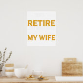 Funny Retiree Gift I Tried to Retire But Now I Wor ポスター (キッチン)