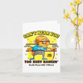 Funny Retirement Bold Inappropriate Funny Gag Gift カード (黄色い花)