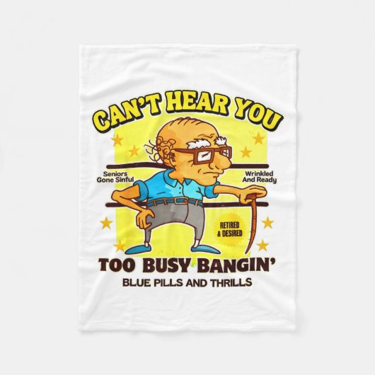 Funny Retirement Bold Inappropriate Funny Gag Gift フリースブランケット (正面)