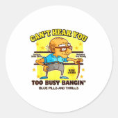 Funny Retirement Bold Inappropriate Funny Gag Gift ラウンドシール (正面)