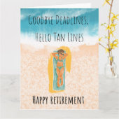 Funny Retirement Card For Her カード (黄色い花)