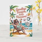 Funny Retirement Card for Woman カード (黄色い花)