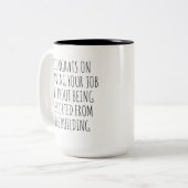 Funny Retirement Coworker Gift ツートーンマグカップ (正面左)