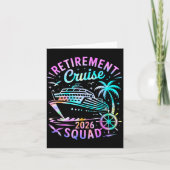 Funny Retirement Cruise 2026 Squad Tie Dye Retired カード (正面)