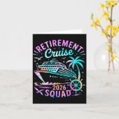 Funny Retirement Cruise 2026 Squad Tie Dye Retired カード (黄色い花)
