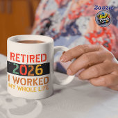 Funny Retirement Custom Year Vintage Quote コーヒーマグカップ