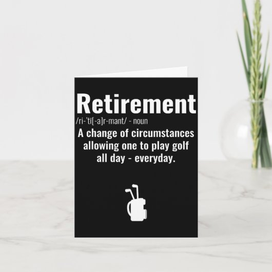 Funny Retirement Golf Quote Retired Golfers Golfin カード (正面)