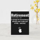 Funny Retirement Golf Quote Retired Golfers Golfin カード (黄色い花)