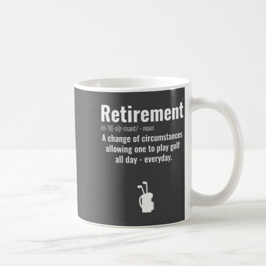 Funny Retirement Golf Quote Retired Golfers Golfin コーヒーマグカップ (右)