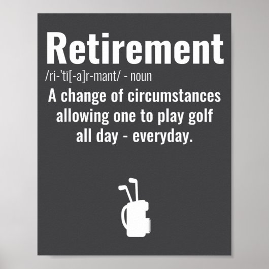 Funny Retirement Golf Quote Retired Golfers Golfin ポスター (正面)