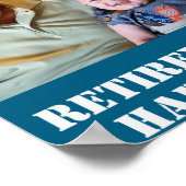 Funny Retirement Is Hard Work Quote Grandpa Photo  ポスター (角)