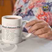 Funny Retirement Mug Custom Name Retired Plan マグカップ