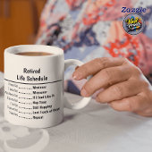 Funny Retirement Mug - Retired Life Schedule マグカップ