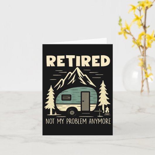 Funny Retirement Not My Problem Anymore Retired Ca カード (黄色い花)