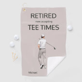 Funny Retirement Now Accepting Tee Times Gift ゴルフタオル (インサイチュ)
