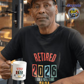 Funny Retirement Personalised Retro Retired コーヒーマグカップ