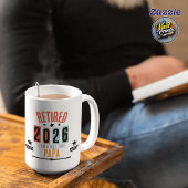Funny Retirement Personalised Retro Retired コーヒーマグカップ