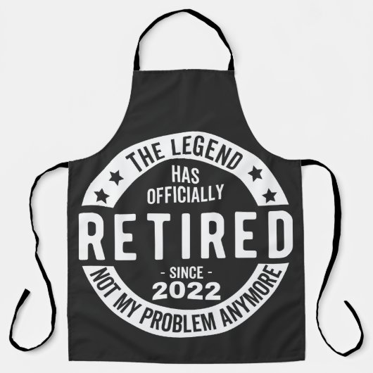 funny retirement, retired, retired firefighter, re エプロン (正面)