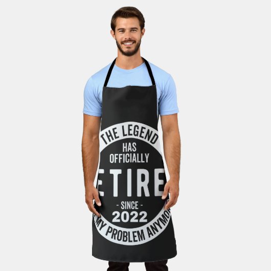 funny retirement, retired, retired firefighter, re エプロン (着用した状態)