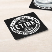 funny retirement, retired, retired firefighter, re スクエアペーパーコースター (アングル)