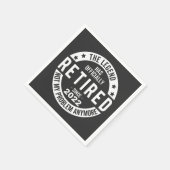 funny retirement, retired, retired firefighter, re スタンダードカクテルナプキン (角)