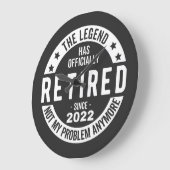 funny retirement, retired, retired firefighter, re ラージ壁時計 (傾斜)