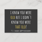 funny retirement, retired, retired teacher, retire 名刺 (正面)